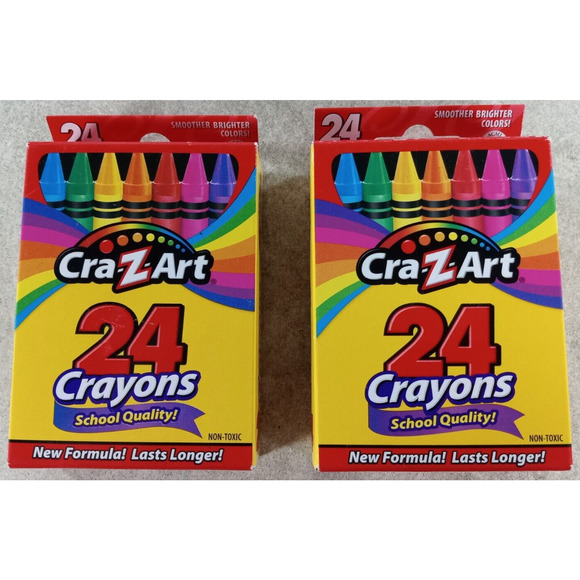 Crayons 2 Packs 24 Count Smoother Brighter Colors by Cra Z Art - Picture 1 of 4